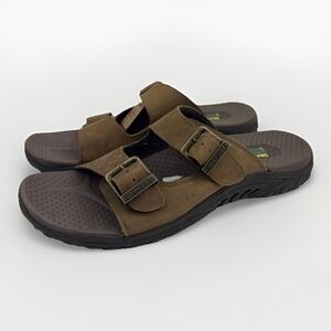 Skechers Women's Reggae Jammin‎ Brown Leather Sandal Size 11
